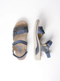 Acula - blauw leer