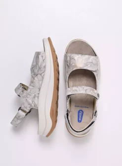 Adura - beige bloemen leer