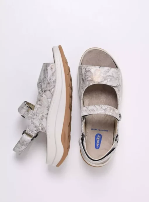 Adura - beige bloemen leer