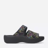 Aporia - zwart/multi flower nubuck