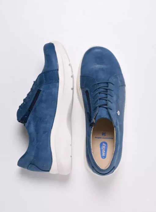 Blitz - blauw effectleer