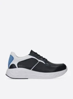 Bounce - wit/blauw combi leer