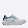 Bounce - wit/blauw leer