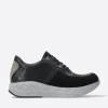 Bounce - zwart combi leer