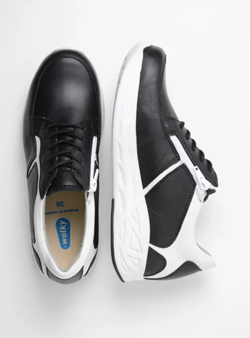 Bounce - zwart/wit leer