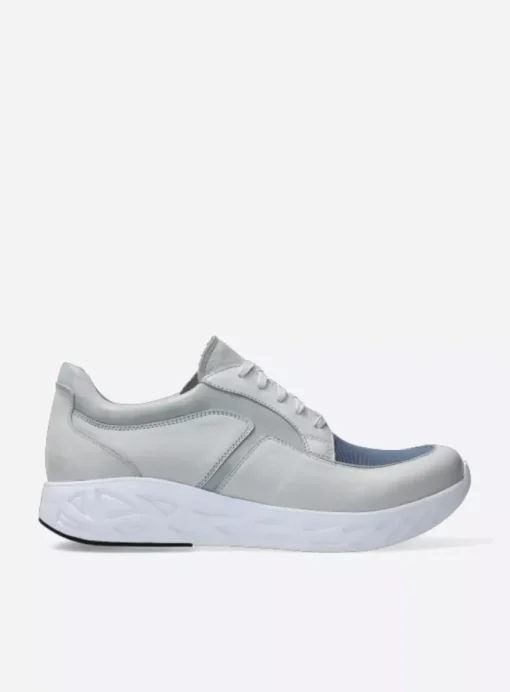 Bounce Men S2F - gebroken wit/jeans combi stretch leer