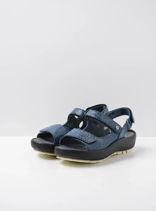 Brasilia - denim blauw leer