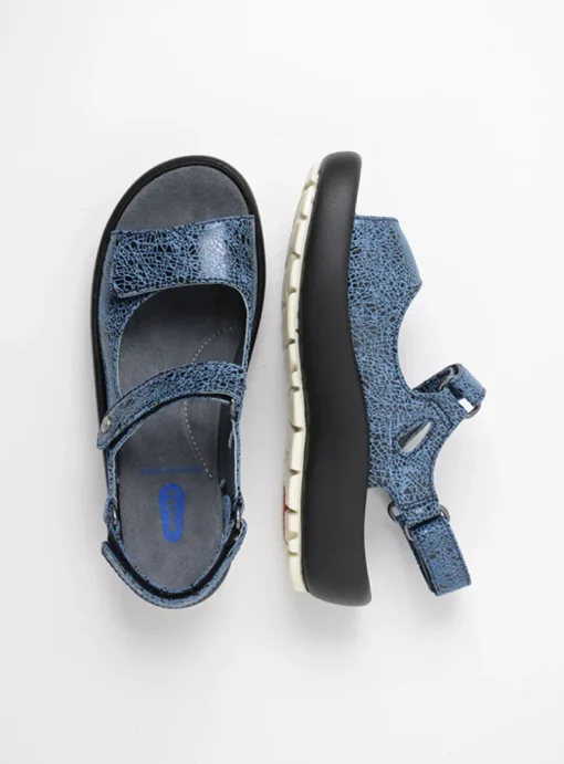 Brasilia - denim blauw leer
