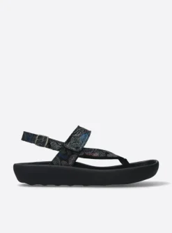 Cebu - zwart/blauw suede
