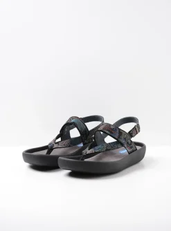 Cebu - zwart/blauw suede