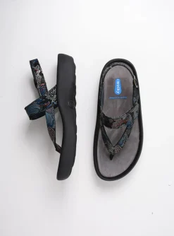 Cebu - zwart/blauw suede