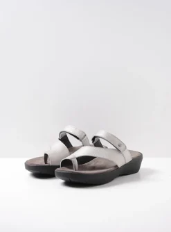 Collins - zilver leer