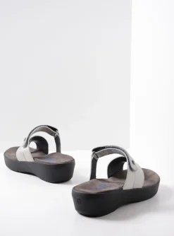 Collins - zilver leer