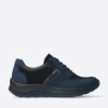 Comrie - blauw combi leer