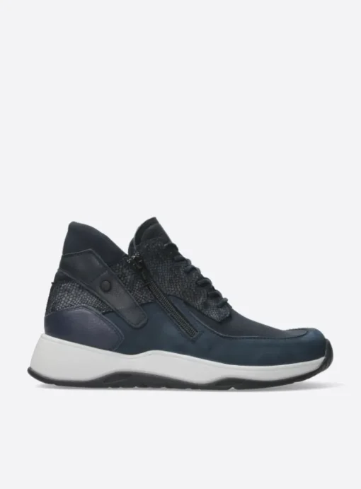 Crown S2F - blauw stretchleer