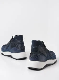 Crown S2F - blauw stretchleer