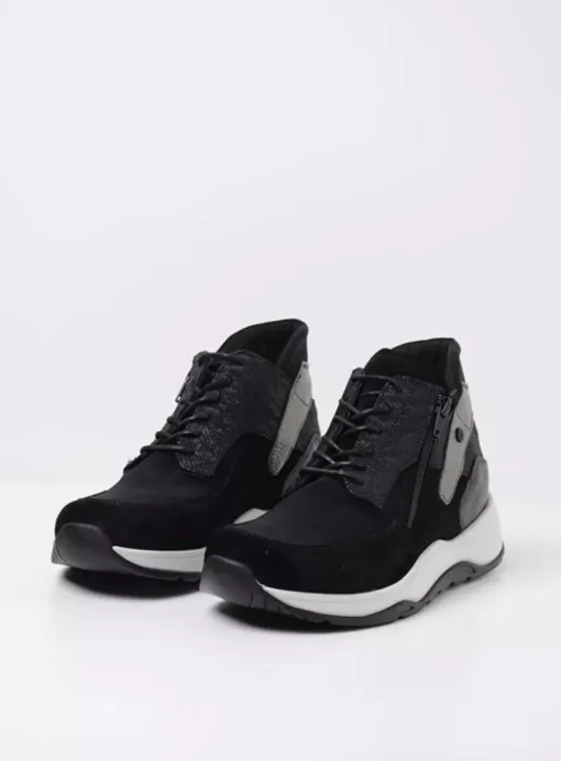 Crown S2F - zwart stretchleer