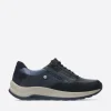 Cupar - blauw combi leer