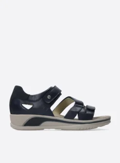 Desh - blauw leer