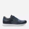 e-Go Men - blauw combi stretch leer