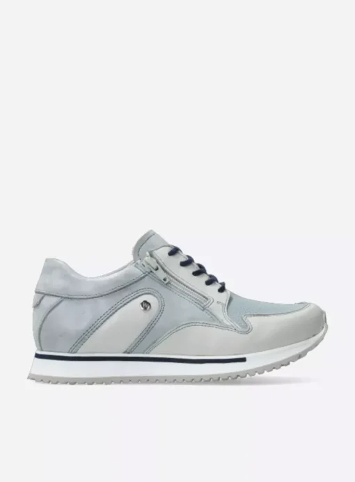 e-Go S2F - blauw combi stretch leer