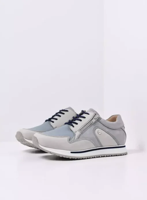 e-Go S2F - blauw combi stretch leer