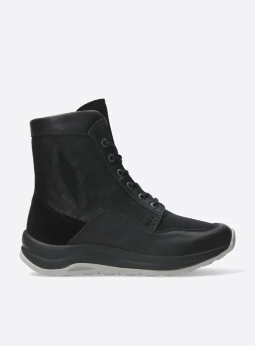 Ellon S2F - zwart combi stretchleer