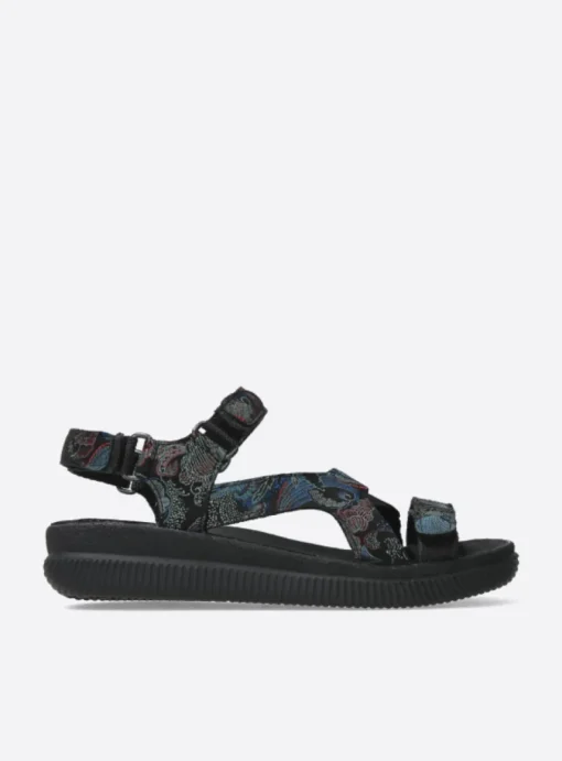 Energy Lady - zwart/blauw suede