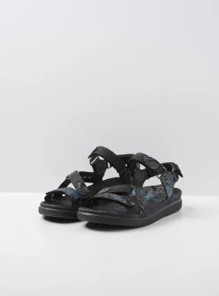 Energy Lady - zwart/blauw suede