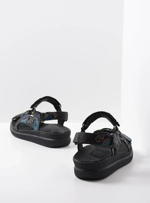 Energy Lady - zwart/blauw suede