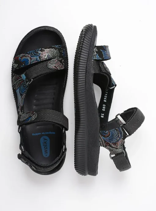 Energy Lady - zwart/blauw suede