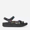 Energy Lady - zwart/multi flower nubuck