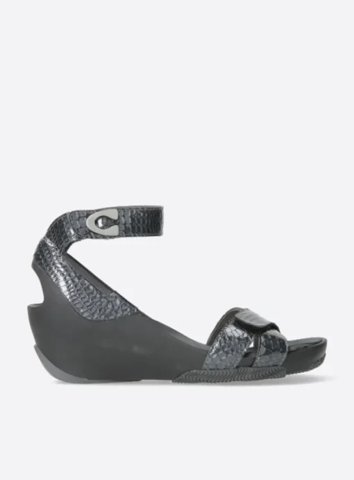 Era - antraciet crocolook lakleer