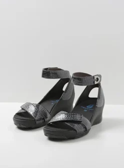 Era - antraciet crocolook lakleer