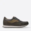 e-Runner - bruin combi leer