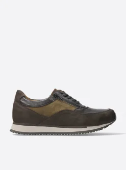 e-Runner - bruin combi leer