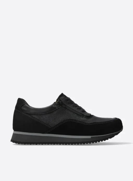 e-Runner - zwart combi leer