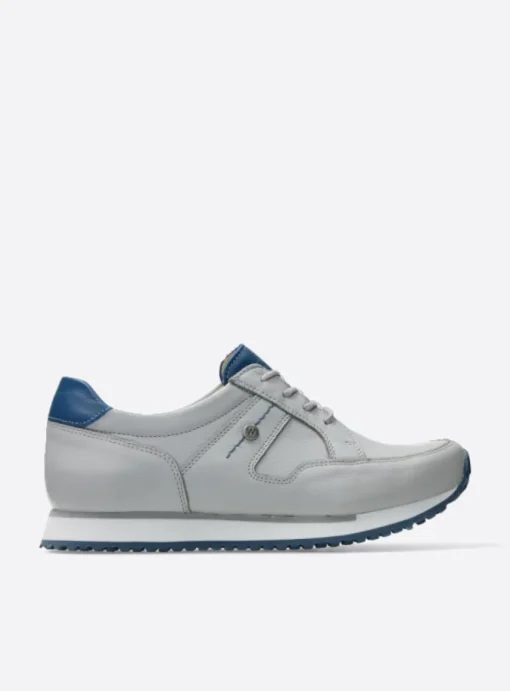 e-Walk - lichtgrijs/atlantisch blauw leer