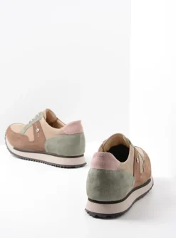 e-Walk - taupe grijsgroen combi leer