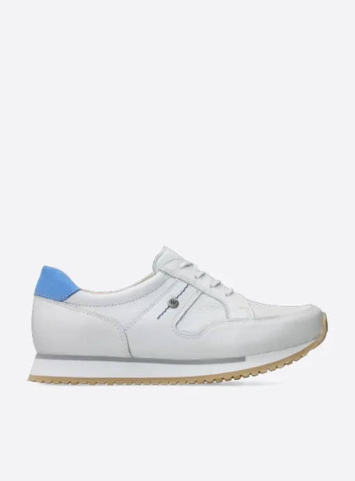 e-Walk - wit/blauw leer