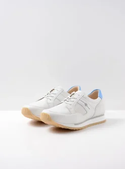 e-Walk - wit/blauw leer