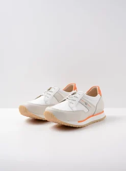e-Walk - wit/gebroken wit leer