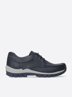 Fly - blauw leer
