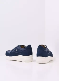 Impact S2F - denim combi stretch leer