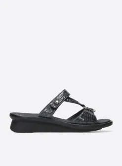 Isa - antraciet crocolook lakleer
