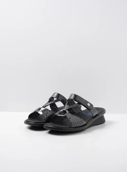 Isa - antraciet crocolook lakleer