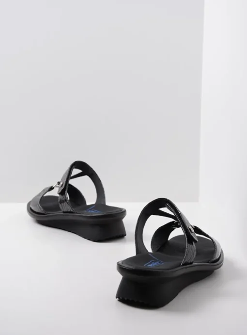 Isa - antraciet crocolook lakleer