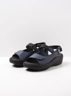 Jewel - blauw leer