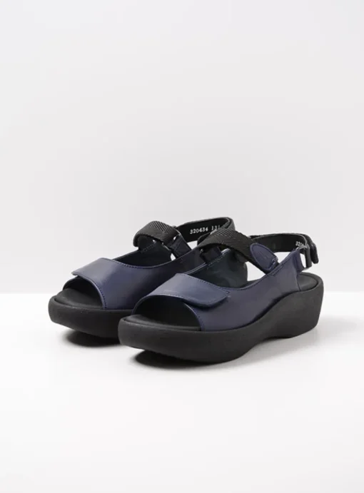Jewel - blauw leer