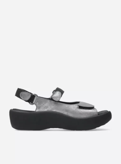 Jewel - grijs metallic nubuck